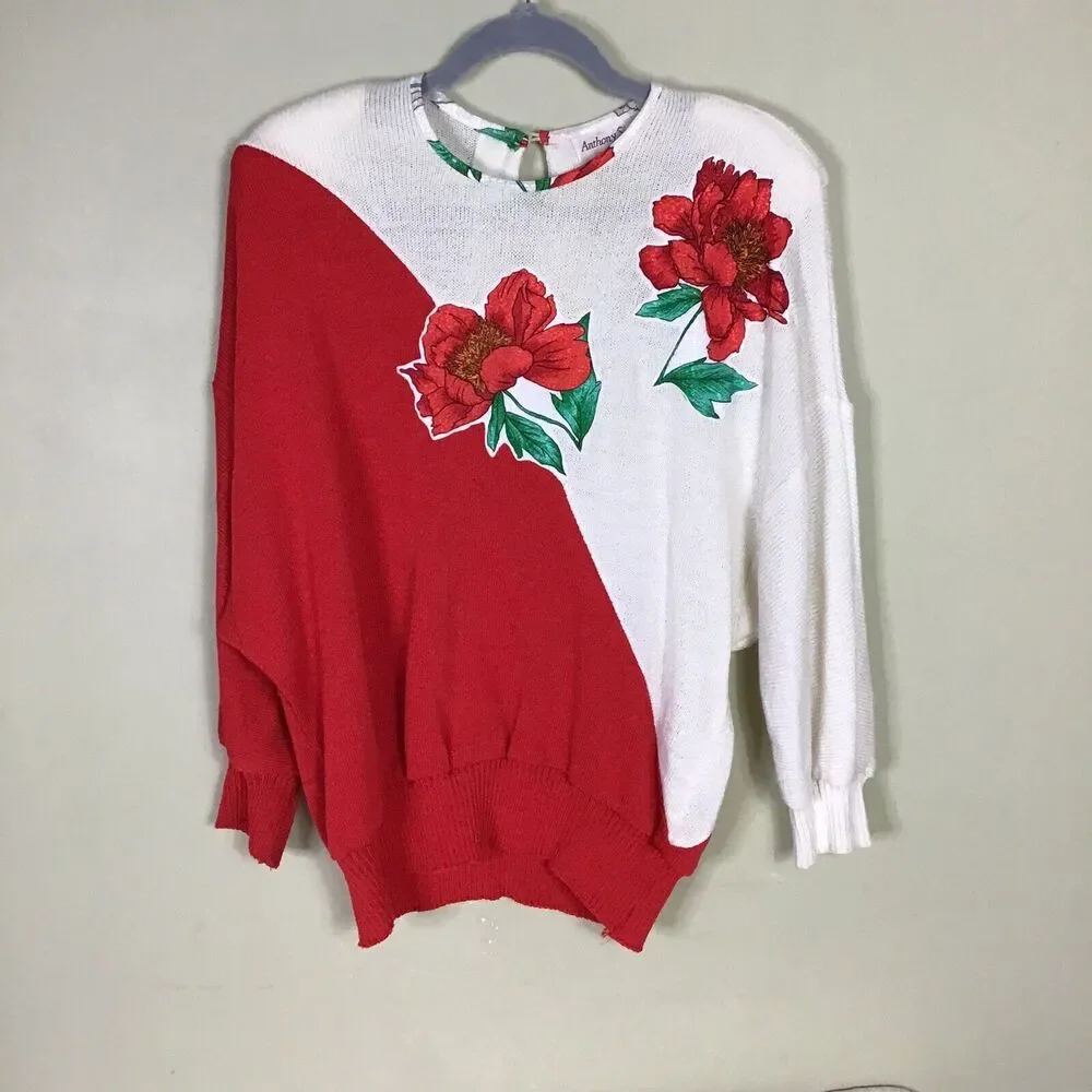 Anthony Sicari Women Christmas Holiday Sweater Sz. 12 Ugly Christmas Sweater